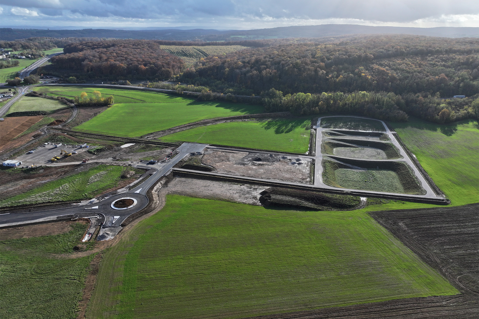 Avancée des travaux sur le site de la ZAC d'Echenoz-Sud à Vesoul