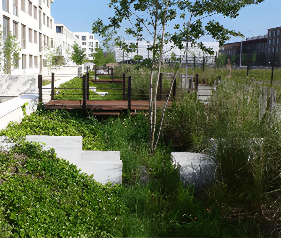Perspective du quartier ville nature Grette Brulard Polygone