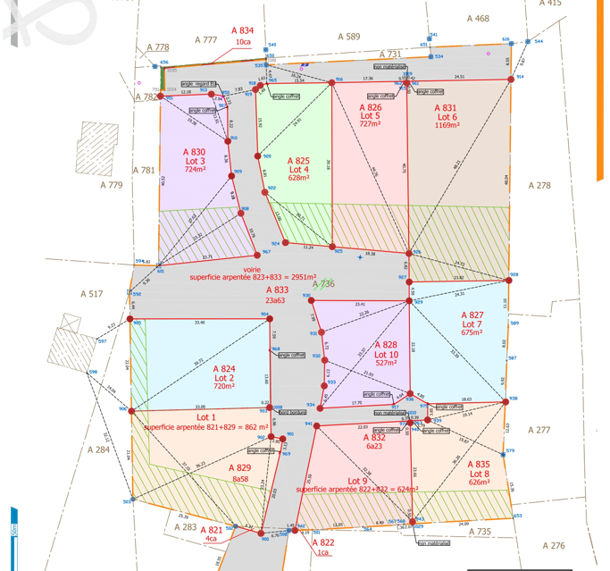 Plan lotissement le Pin