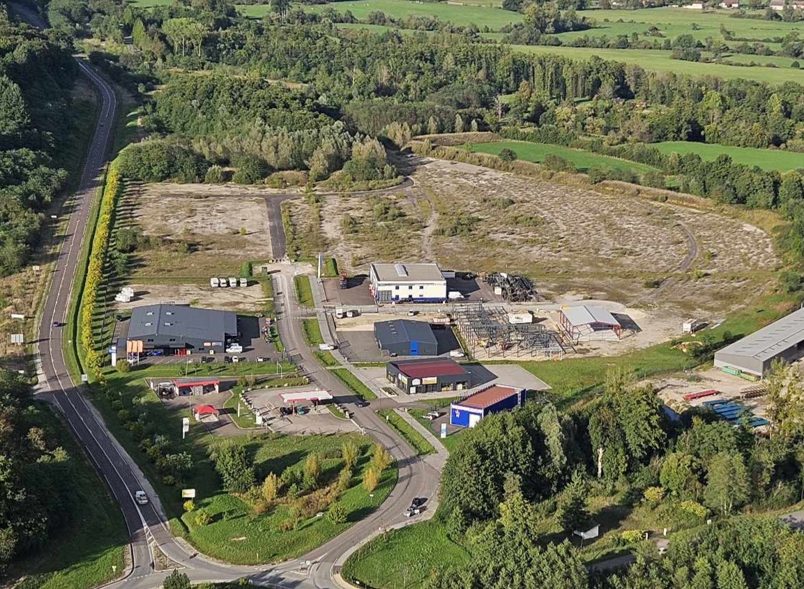photo depuis le ciel du parc d'activités grand fougeret villersexel